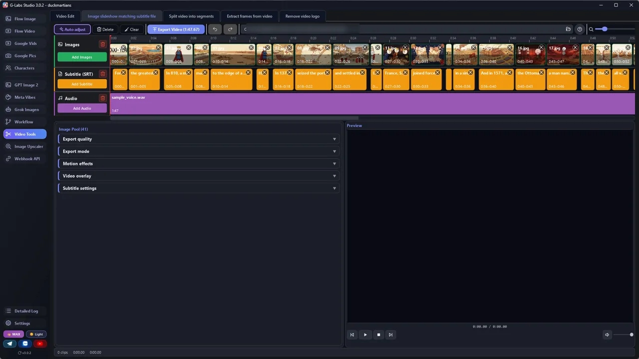 G-Labs Studio · Slide ảnh khớp phụ đề