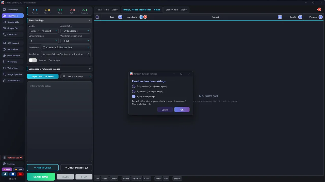 G-Labs Studio · Thời lượng theo tag
