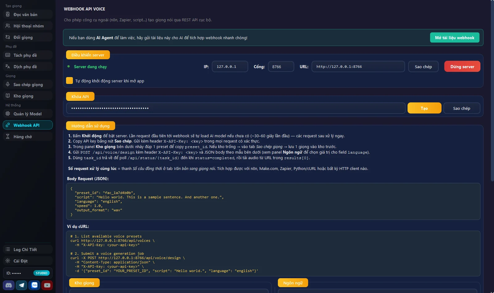 Webhook API