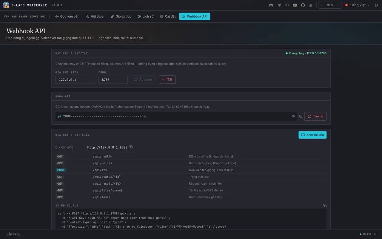 Webhook API